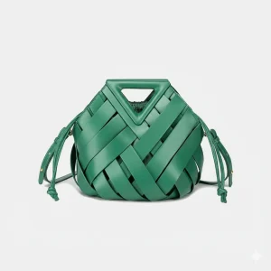 Sac Seau Tressé en Cuir Véritable – Joly Icona