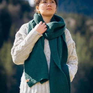 Echarpe Doça Vert Sapin - Laine Française