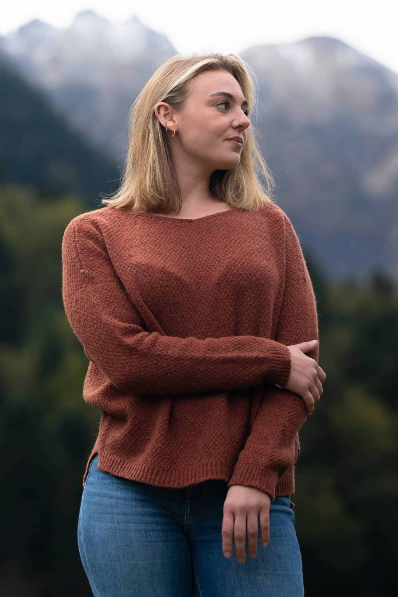 Pull Oversize Riu Cognac - Laine Française – Image 2