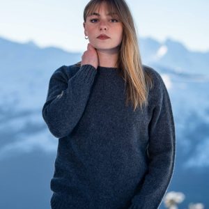 Pull Shappy Mixte Gris Anthracite - Laine Française